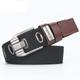 Men's Canvas Belt Frame Buckle Black 1# Black Canvas Alloy Fashion Plain Striped Daily Wear Going out Weekend