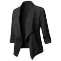 Women's Casual Jacket Work Street Daily Fall Winter Coat Regular Fit Warm Breathable Comtemporary Stylish Casual Jacket Long Sleeve Plain Slim Fit Black White Wine