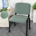Stretch Chair Slipcover Covers Black Elacstic Seat Cover With Backrest Cover for Guest Reception Arm Chair or Computer Office Rotating