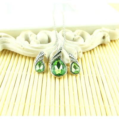 crystal jewelry set crystal necklace earring set