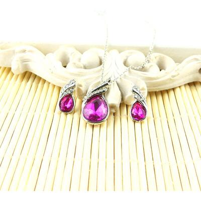 crystal jewelry set crystal necklace earring set