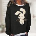Animal Rabbit Bunny Sweatshirt Crewneck Pullover Anime Classic Street Style Hoodie For Women's Adults' 3D Print Casual Daily