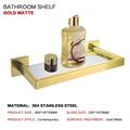 Bathroom Shelf Adorable Creative Contemporary Modern Stainless Steel Tempered Glass Metal 1PC - Bathroom Wall Mounted