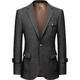 Men's Tweed Herringbone Blazer Jacket Vintage Plus Size Regular Tailored Fit Single Breasted Two-buttons ArmyGreen grey blue Black White Burgundy 2024