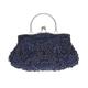Women's Clutch Bags Polyester for Evening Bridal Wedding Party with Beading Vintage Fashion in Silver Black Champagne