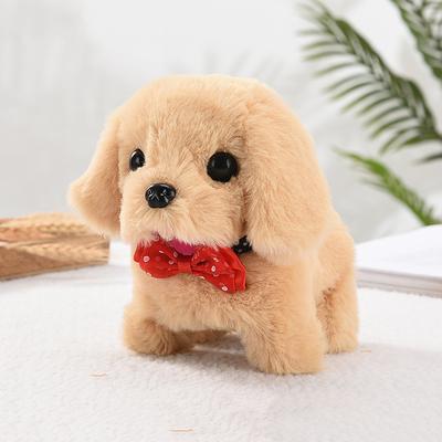 Simulated Electric Dog Plush Electric Dog Can Walk Bark Nod And Wag Its Tail Children's Toy Dog Stall