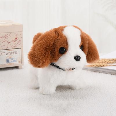 Simulated Electric Dog Plush Electric Dog Can Walk Bark Nod And Wag Its Tail Children's Toy Dog Stall