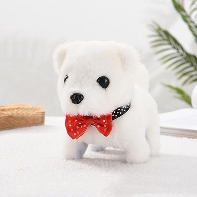 Simulated Electric Dog Plush Electric Dog Can Walk Bark Nod And Wag Its Tail Children's Toy Dog Stall