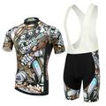 XINTOWN Men's Cycling Jersey with Bib Shorts Cycling Jersey Set Short Sleeve Mountain Bike MTB Road Bike Cycling Winter Black Blue Mint Green Bike Bib Shorts Jersey Clothing Suit 3D Pad Breathable