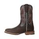 Men's Boots Embroidery Cowboy Boots Vintage Western Boots Classic British Outdoor Leather khaki Brown Coffee Fall Spring Summer / Square Toe