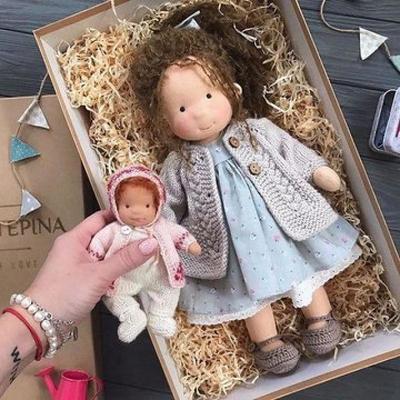 Waldorfdoll Cotton Waldorf Doll Doll Artist Handmade Festival Thumb Halloween Gift Box