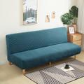 Stretch Futon Sofa Cover Green Slipcover Elastic Couch White Grey Plain Armless Sofa Furniture Protector Solid Soft Durable Washable