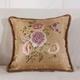 Floral Pattern Pillowslip Embroidery Pattern Car Interior Ornaments Silk Satin Sofa Couch Cushion Cover for Living Room