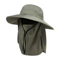 Men's Bucket Hat Sun Hat Fishing Hat Boonie hat Light Grey Army Green Polyester Travel Beach Outdoor Vacation Plain UV Sun Protection Sunscreen