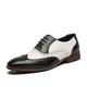 Men's Oxfords Derby Shoes Brogue Dress Shoes British Style Plaid Shoes Casual British Wedding Daily PU Lace-up Black Brown Color Block Spring Fall