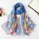 Flower Summer Women Thin Style Scarf Bandana Soft Bandana Female Elegant Shawl Hijab Hairscarves Beach Scarf