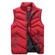 Men's Puffer Vest Gilet Quilted Vest Cardigan Outdoor Street Daily Going out Streetwear Sporty Fall Winter Pocket Full Zip Polyester Warm Breathable Solid Color Zipper Stand Collar Regular Fit Black