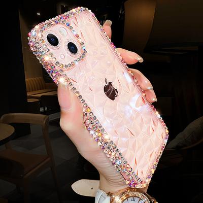 Phone Case For iPhone 15 Pro Max Plus iPhone 14 13 12 11 Pro Max Plus Crystal Clear Non-Yellowing Shockproof Rhinestone Silica Gel Silicone