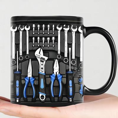 3D Print Mechanic Toolbox Set Mug, Ceramic Coffee Mug, Mechanic Toolbox Print Cup,Gifts for Men