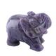 Amethyst Elephant Crystals Decor Healing Crystal Pocket Polished Figurine Natural Stone Statue Cute Purple Hand-Carved Gemstone Sculpture Office Room Desk Meditation Spiritual Gift Women Men