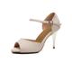 Women's Latin Shoes Salsa Shoes Dance Shoes Dailywear Heel Solid Color Slim High Heel Peep Toe Buckle Ankle Strap Beige