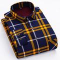 Men's Dress Shirt Button Up Shirt Flannel Shirt Plaid Shirt Collared Shirt Yellow Red Blue Long Sleeve Tartan Turndown Spring Fall Winter Wedding Work Clothing Apparel Color Block