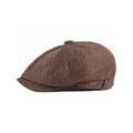 Men's Beret Hat Newsboy Hat Black khaki Polyester Stylish 1920s Fashion Casual Outdoor Daily Going out Plain Sunscreen