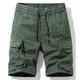 Men's Cargo Shorts Hiking Shorts Military Summer Outdoor Regular Fit 10" Ripstop Breathable Quick Dry Multi Pockets Shorts Drawstring Elastic Waist Dark Grey Army Green Cotton Fishing Climbing