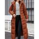 Women's Parka Winter Long Puffer Jacket Thicken Warm Coat with Fur Collar Windproof Casual Jacket Zip up Quilted Long Sleeve with Pockets