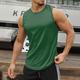 Men's Running Tank Top Workout Tank Sleeveless Top Athletic Athleisure Spandex Breathable Soft Quick Dry Fitness Gym Workout Running Sportswear Activewear Solid Colored Black White Army Green