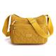 Women's Crossbody Bag Shoulder Bag Nylon Daily Zipper Large Capacity Waterproof Breathable Solid Color Plaid Black Yellow Pink