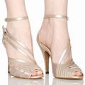 Women's Latin Shoes Salsa Shoes Line Dance Indoor Performance Party /Prom Ballroom Dance Satin Basic Simple Solid Color Slim High Heel Peep Toe Buckle Grey Nude Black