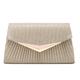 Women's Evening Bag Clutch Bags Satin for Evening Bridal Wedding Party with Chain in Silver Black Champagne