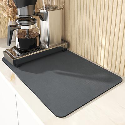 kitchen Super Absorbent Draining Mat Kitchen Draining Mat Super Absorbent Kitchen Sink Drainer Counter Mat Anti-Slip Absorbent Draining Mat Kitchen Counter Quick Dry Dish Drainer Mat