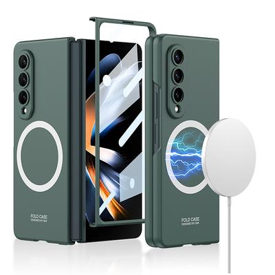 Phone Case For Samsung Galaxy Z Fold 5 Z Fold 4 With Magsafe Magnetic Full Body Protective Dustproof Solid Colored TPU