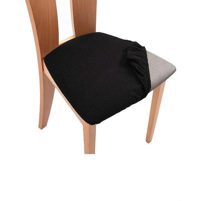 2 Pcs Dining Chair Seat Cover White Stretch Chair Slipcover Black Grey Soft Solid Color Durable Washable Furniture Protector For Dining Room Party