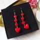 Red White Drop Earrings Classic Heart Stylish Simple Earrings Jewelry White / Red For Wedding Valentine's Day Engagement 1 Pair