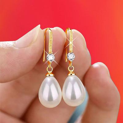 Women's Stud Earrings Drop Earrings Hoop Earrings Geometrical Drop Elegant Vintage Stylish Simple Luxury Imitation Pearl Earrings Jewelry 1# / 2# / 3# For Wedding Party Daily Holiday Festival 1 Pair