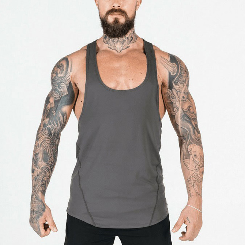 Men's Tank Top Fitness Tank Tank Undershirt U Neck Sleeveless Sport Casual Daily Gym Breathable Soft Plain Black White Activewear Fashion Basic