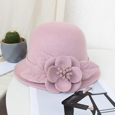 Hats Poly / Cotton Blend Bowler / Cloche Hat Bucket Hat Fedora Hat Casual Holiday Kentucky Derby Cocktail Royal Astcot Fall Wedding Vintage Style Elegant With Appliques Split Joint Headpiece Headwear