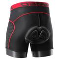 Arsuxeo Men's Cycling Padded Shorts Cycling Underwear Bike Padded Shorts 5D padded Chamois Bottoms Breathable Sweat wicking Sports Solid Color Black Red Gray Bike Wear