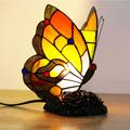 Butterfly Stained Glass Table Lamp Retro Style Table Lamp Night Light Perfect for House Warming Gift