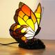 Butterfly Stained Glass Table Lamp Retro Style Table Lamp Night Light Perfect for House Warming Gift