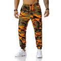 Men's Cargo Pants Cargo Trousers Joggers Trousers Camo Pants Drawstring Elastic Waist Multi Pocket Camouflage Full Length Sport Daily Sports Casual Army Green Red Micro-elastic