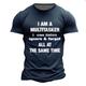 I am A Multitasker Men's Street Style 3D Print T shirt Tee Sports Outdoor Holiday Going out T shirt Black Navy Blue Brown Short Sleeve Crew Neck Shirt Spring Summer Clothing Apparel S M