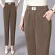 Women's Skinny Corduroy Dress Pants Trousers Full Length Fashion Streetwear Outdoor Street Black Brown M L Fall Winter