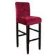 Velvet Bar Stool Covers Stretch, Soft Non Slip Height Stool Covers with Elastic Bottom Removable Washable High Seat Chair Protectors for Dining Room Kitchen Barstool