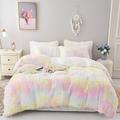 Three-Piece Plush Mink Velvet Bedding Set Warm Milk Velvet Pure Color Crystal Velvet Plush Duvet Cover Set