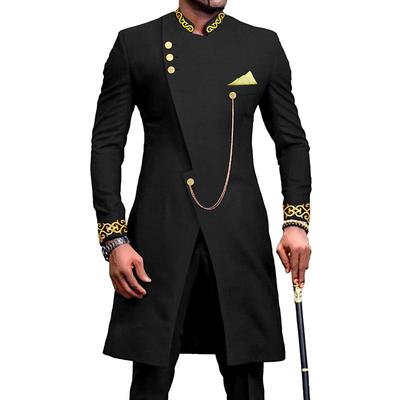 Men's Wedding Suits Black Burgundy Solid Colored Standard Fit 2 Piece Single Breasted One-button