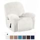 Sofa Cover Stretch Recliner Chair Cover Slipcover Velvet 2 Seater Loveeseat White Grey/Gray Blue with Pocket Plain Solid Color Soft Durable Washable